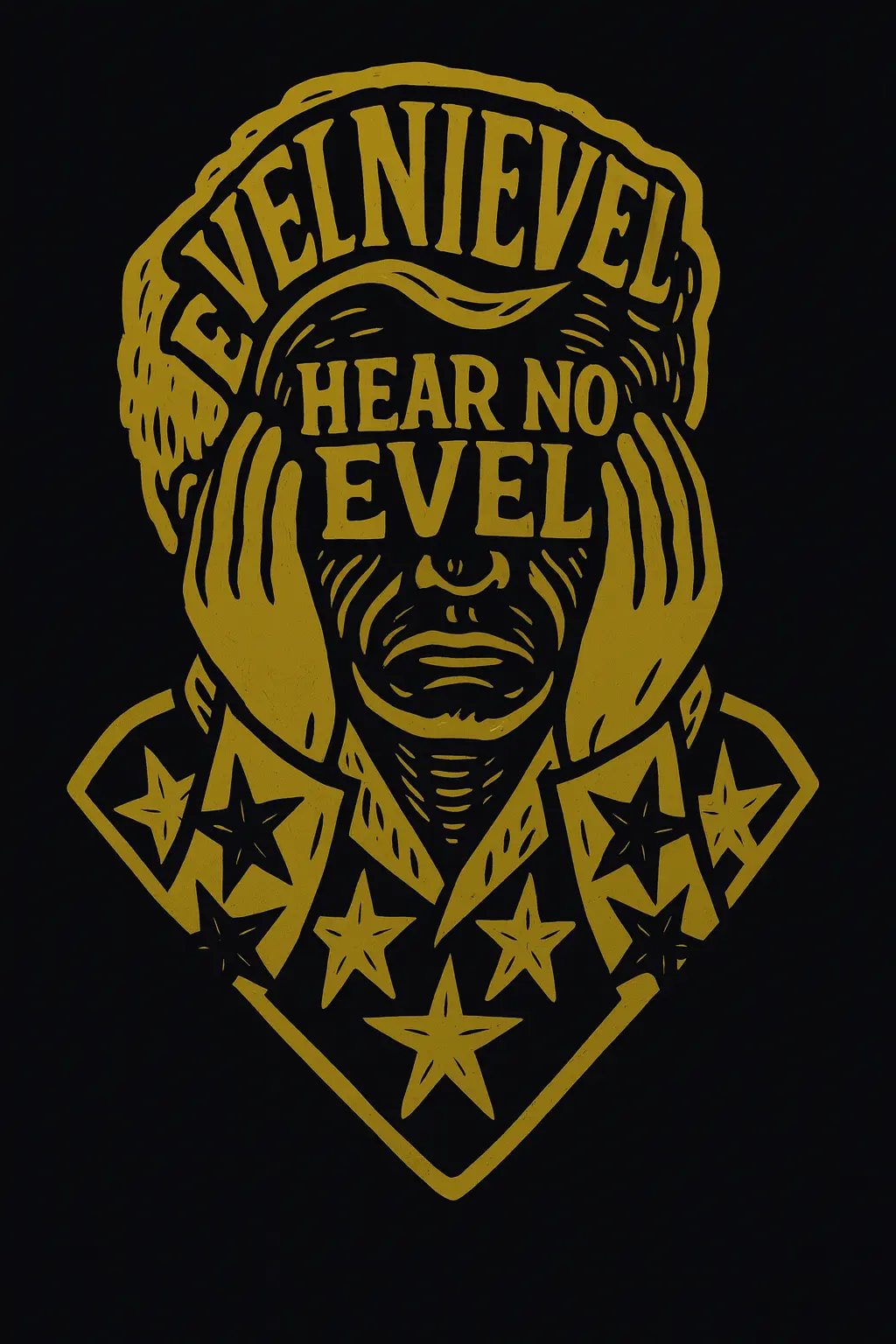 EVEL HEAR NO / SEE NO / SPEAK NO EVEL PRINT SET